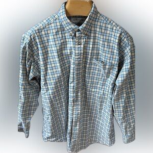 Orvis Blue Plaid Men's Shirt Large
